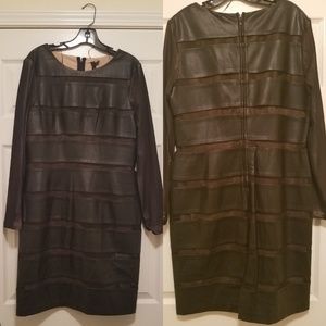 Faux Leather Dress